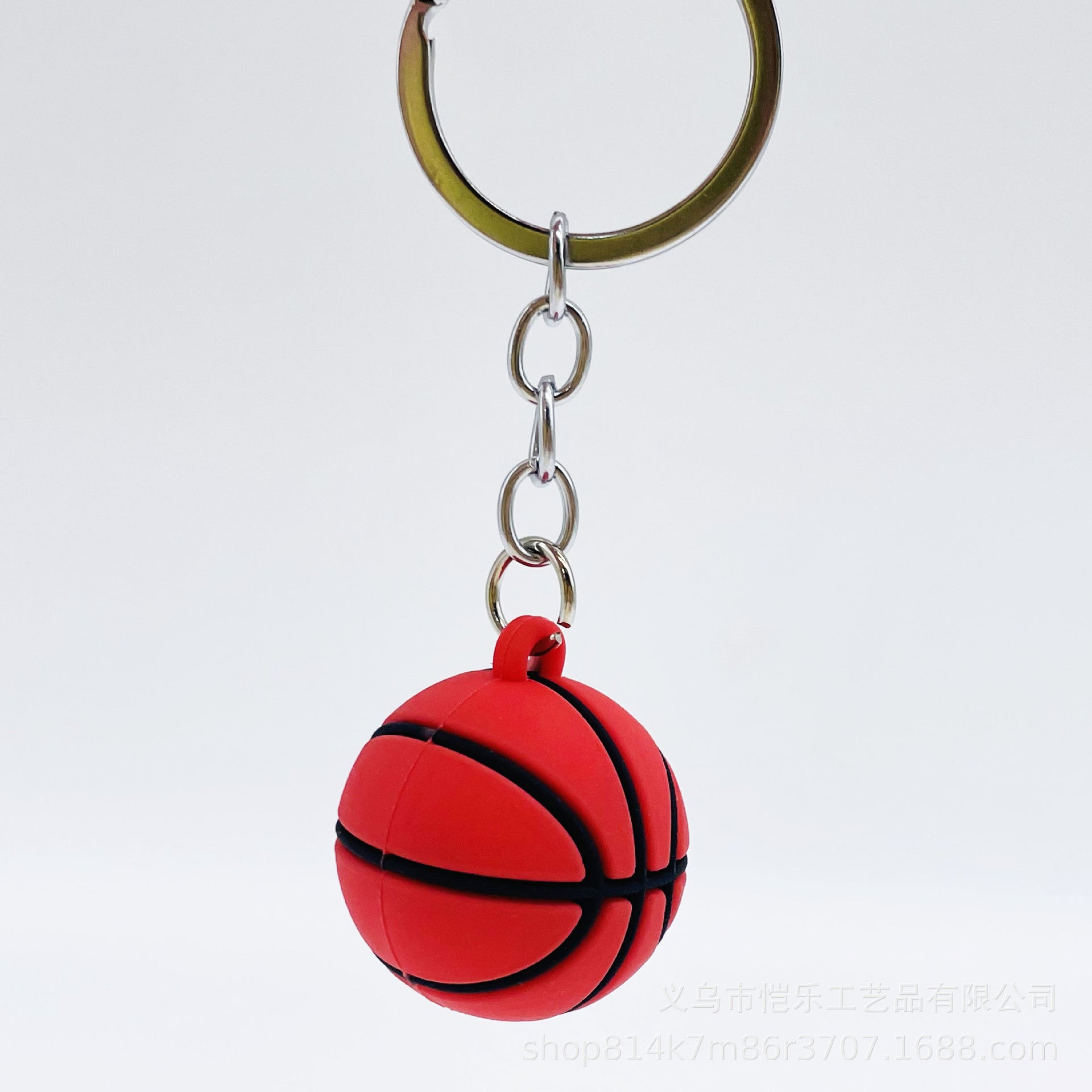 Wholesale Creative soft rubber simulation football keychain